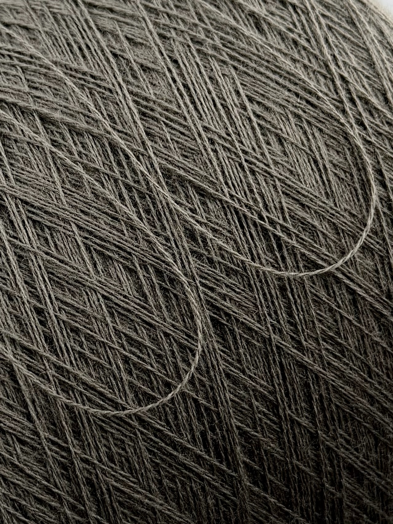 Zegna Baruffa Cashwool 2/30 – Extrafeines Merinogarn Dunkles Taupe Grau 156626